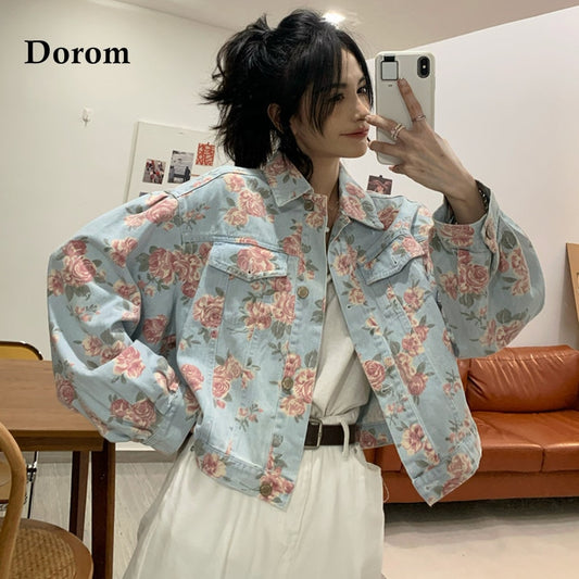 PEARL DIARY'S Denim Cropped Jacket