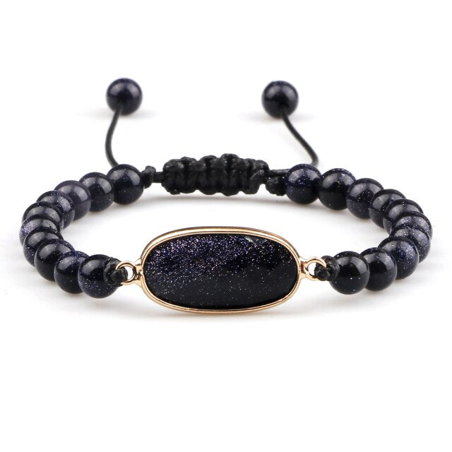 CMK Men's Obsidian Natural Stone Bracelet